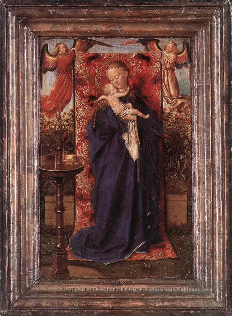 Vierge à l’Enfant à la fontaine Renaissance Jan van Eyck Peintures à l'huile